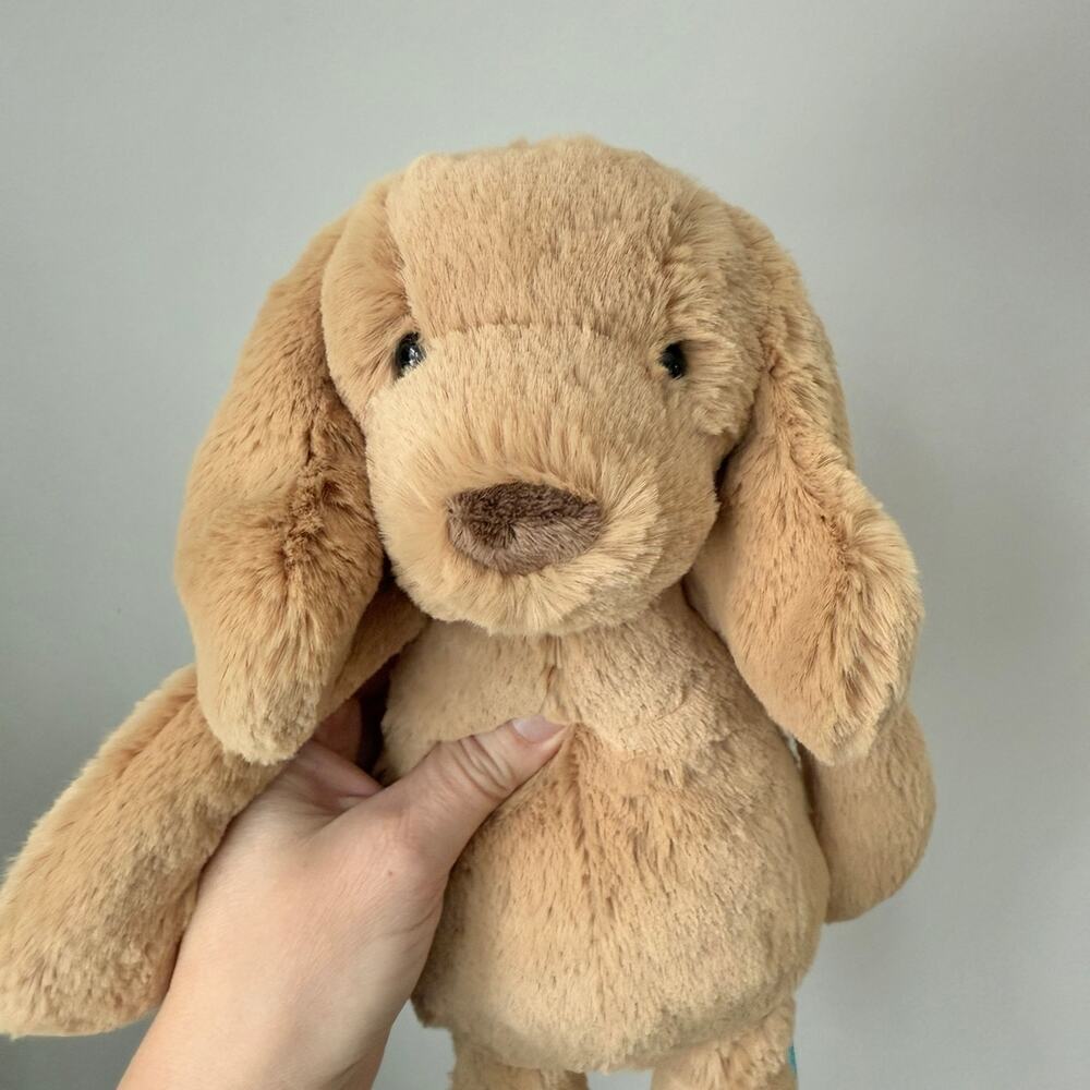 AUTHENTIC Jellycat Bashful Toffee Puppy Medium NWT - Fast Shipping! - Picture 2 of 10